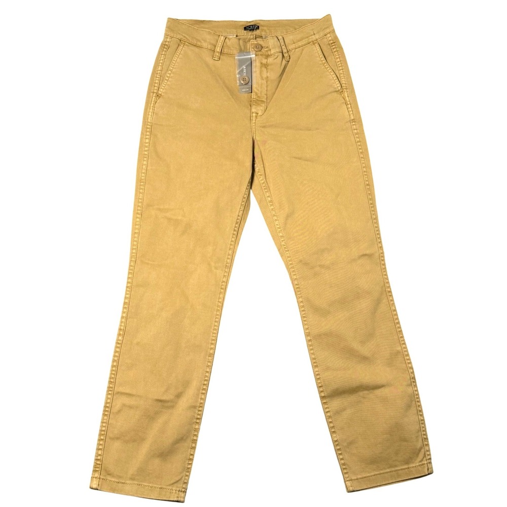 J‎ Crew Jeans Womens 26 Slim Fit Chino Pants Khaki Tan Cotton Blend Preppy